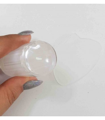 مهر ناخن (استمپ) رنگ سفید با دست