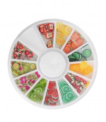 نگین ناخن ترکیبی طرح میوه