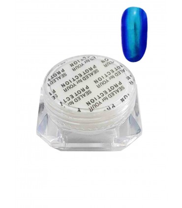 پودر سوپر کروم ناخن طیف آبی