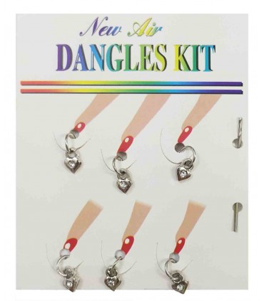 آویز ناخن طرح قلب