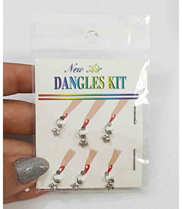 آویز ناخن طرح برگ با دست