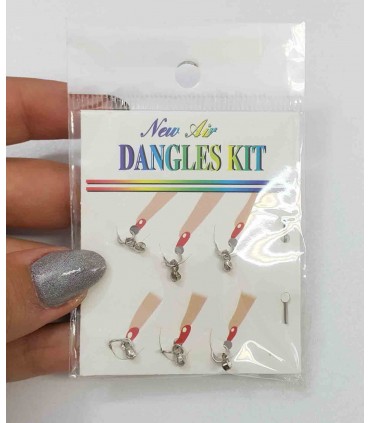 آویز ناخن طرح دایره با دست