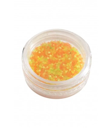 دیزاین شوگر ناخن طرح خاویار زرد