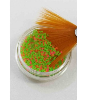 دیزاین شوگر ناخن طرح خاویار سبز با قلم