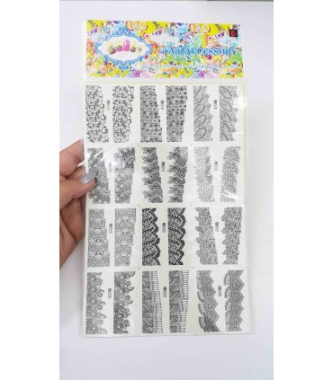 لنز سه بعدی ناخن شماره B313 با دست