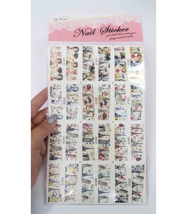 لنز سه بعدی ناخن شماره BN149 با دست