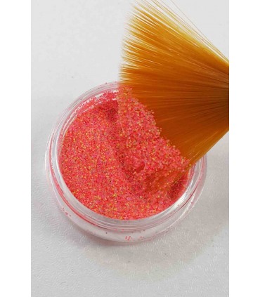 نگین - شوگر ناخن طرح شنی نارنجی با قلم