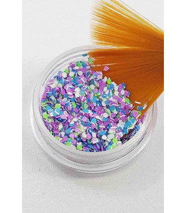 دیزاین شوگر ناخن طرح برف آبی با قلم