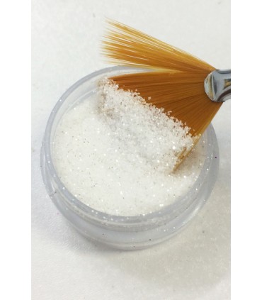 دیزاین شوگر ناخن اکلیلی سفید با دست