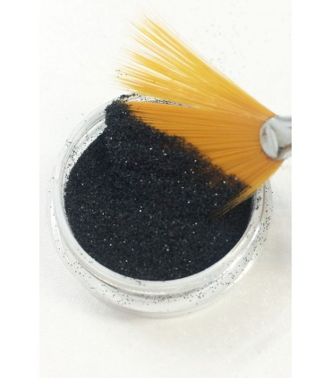 دیزاین ناخن پودر  مشکی با قلم