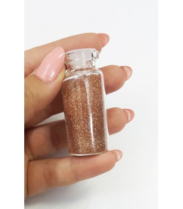 دیزاین شوگر ناخن اکلیلی رزگلد بزرگ با دست