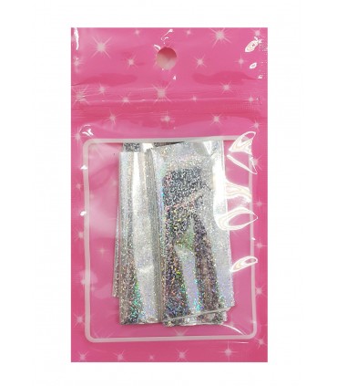 فویل طراحی ناخن نقره ای هفت رنگ