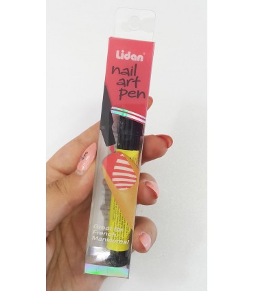 ماژیک طراحی ناخن زرد با دست