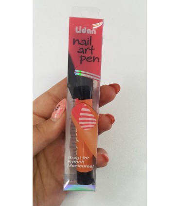 ماژیک طراحی ناخن نارنجی با دست