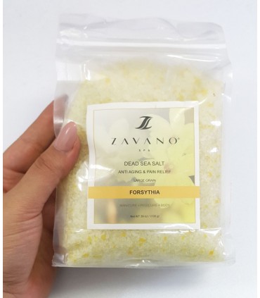 نمک دریایی ZAVANO عصاره گل فورسیتیا با دست