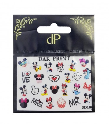لنز ناخن روسی Dak Print مدل میکی موس