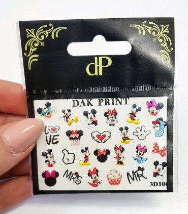 لنز ناخن روسی Dak Print مدل میکی موس