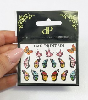 لنز ناخن روسی Dak Print مدل پروانه