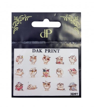 لنز ناخن روسی Dak Print مدل جغد