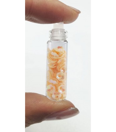 نگین ناخن طرح گل گلبهی با دست