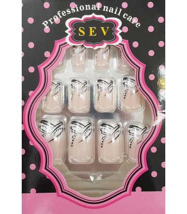 ناخن مصنوعی SEV مدل آمبره خط دار