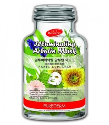 خرید ماسک نقابی صورت Purederm پیوردرم درخشان کننده آربوتین - 1 ورق
