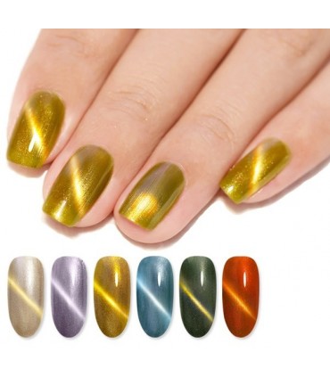 لاک ناخن مغناطیسی-چشم گربه ای گلدآنجل Goldangel شماره 1 دست