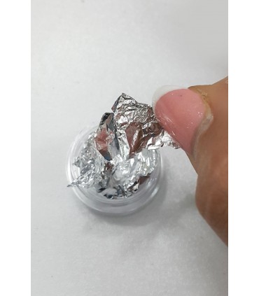 دیزاین ورق ناخن نقره ای تکه ای داخل