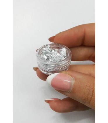 فویل طراحی ناخن نقره ای تکه ای دست