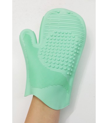 لیف دستکشی لایه بردار سبز دست