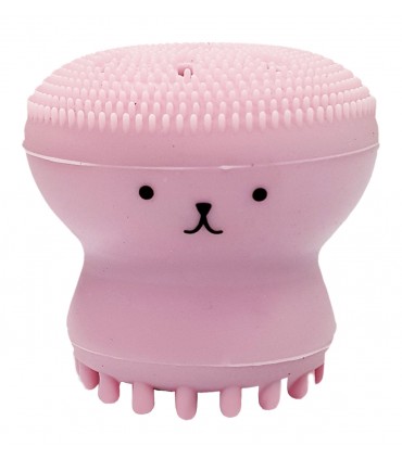 فیس براش و ماساژور دستی سیلیکونی صورتی