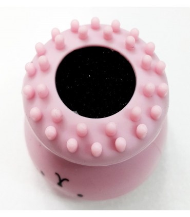 فیس براش و ماساژور دستی سیلیکونی صورتی کف