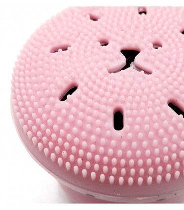 فیس براش و ماساژور دستی سیلیکونی صورتی زوم