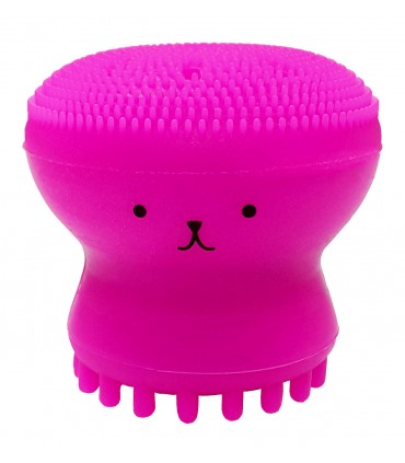 فیس براش و ماساژور دستی سیلیکونی سرخابی