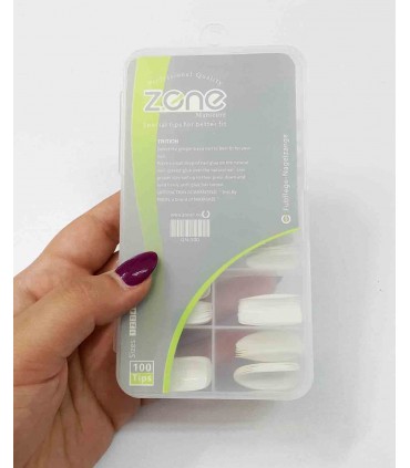 ناخن مصنوعی ۱۰۰ عددی Z.one مدل هلالی سفید دست