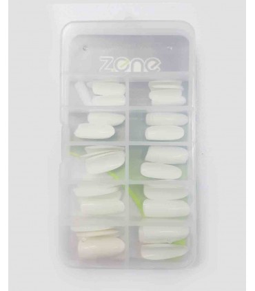 ناخن مصنوعی ۱۰۰ عددی Z.one مدل هلالی سفید پشت