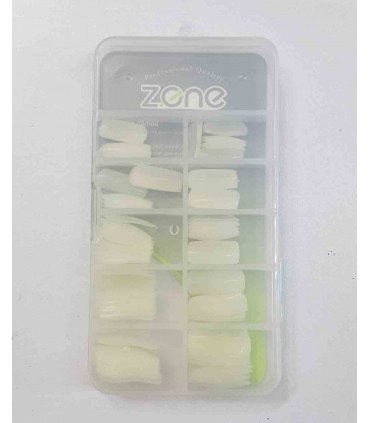 ناخن مصنوعی ۱۰۰ عددی Z.one مدل چهارگوش شیری پشت