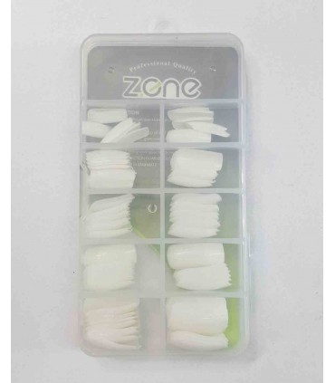 ناخن مصنوعی ۱۰۰ عددی Z.one مدل چهارگوش سفید پشت