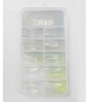 ناخن مصنوعی ۱۰۰ عددی Z.one مدل هلالی شیشه ای پشت