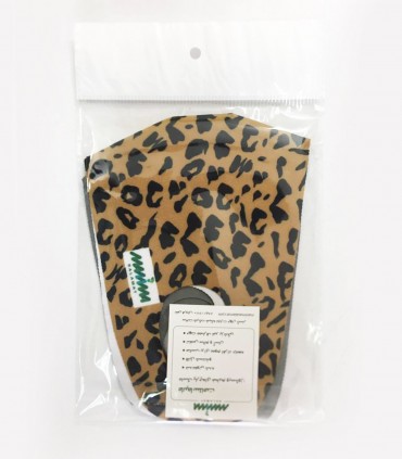 ماسک پارچه ای ضخیم ویسکوز 1+1 مانیما طرح پلنگی