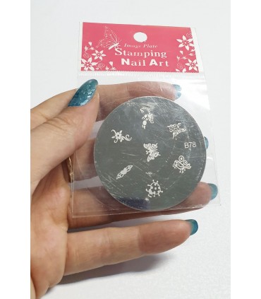 شابلون فلزی ناخن کوچک شماره B78