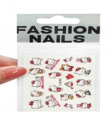 لنز ناخن روسی طرح کیتی کد 02 دست