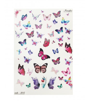 لنز ناخن مدل پروانه