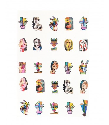 لنز ناخن مدل کوبیسم