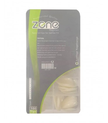 ناخن مصنوعی ۱۰۰ عددی Z.one مدل نوک تیز شیری
