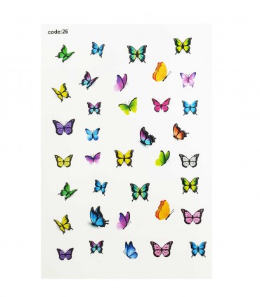 لنز ناخن مدل طرح پروانه 2