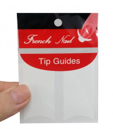 برچسب فرنچ ناخن Tip Guide مدل هلالی پهن اندازه