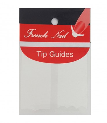 برچسب فرنچ ناخن Tip Guide مدل هلالی موج دار