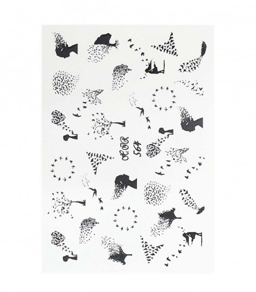 لنز ناخن مدل پرنده