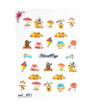 لنز ناخن مدل مترسک پاییزی